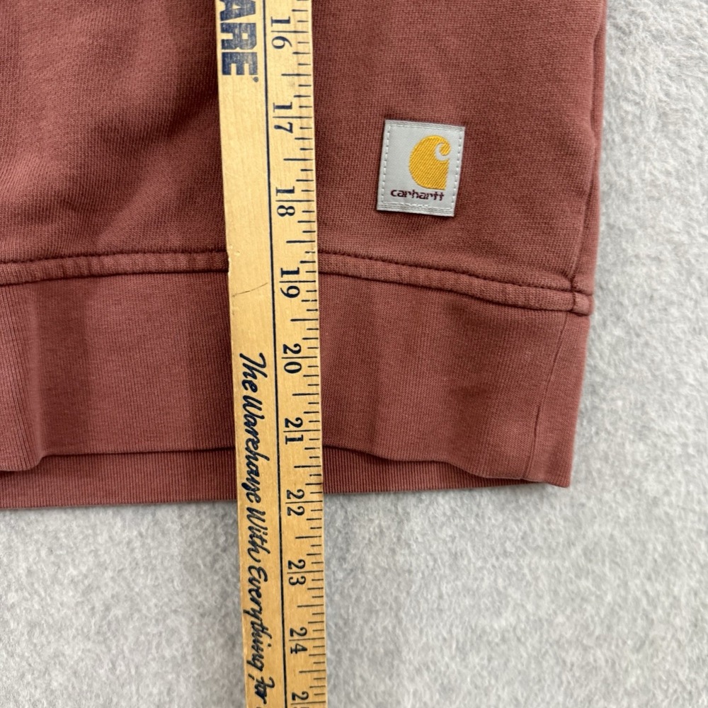 Carhartt Sweatshirt Women's Small Rust Loose Fit Midweight French Terry Henley - Picture 5 of 8